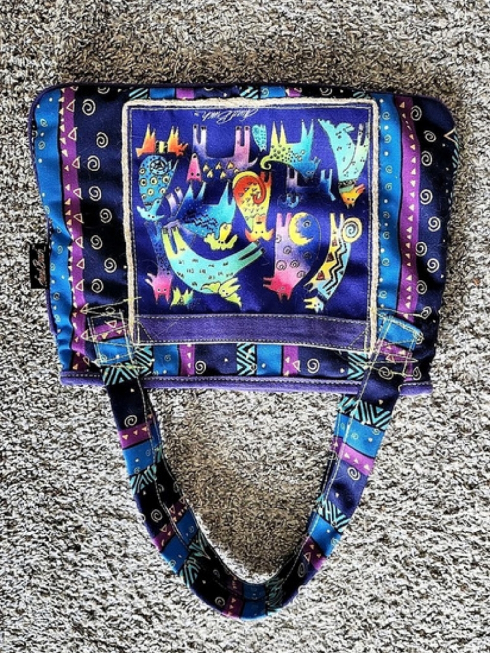 Laurel Burch Colorful Geometric Shoulder Bag